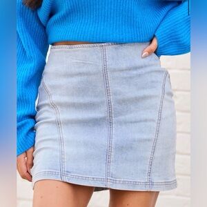 NWOT! Stretch Denim Mini Skirt
